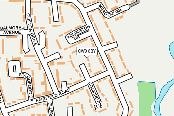 CW9 8BY map - OS OpenMap – Local (Ordnance Survey)