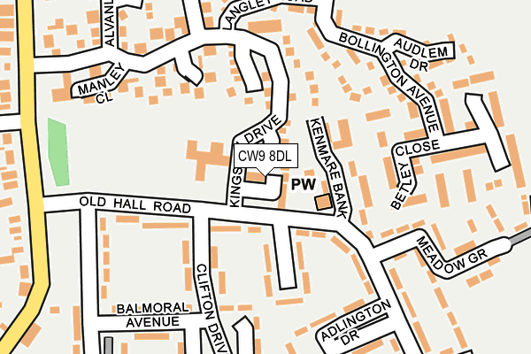 CW9 8DL map - OS OpenMap – Local (Ordnance Survey)