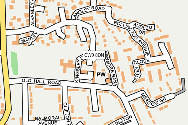 CW9 8DN map - OS OpenMap – Local (Ordnance Survey)