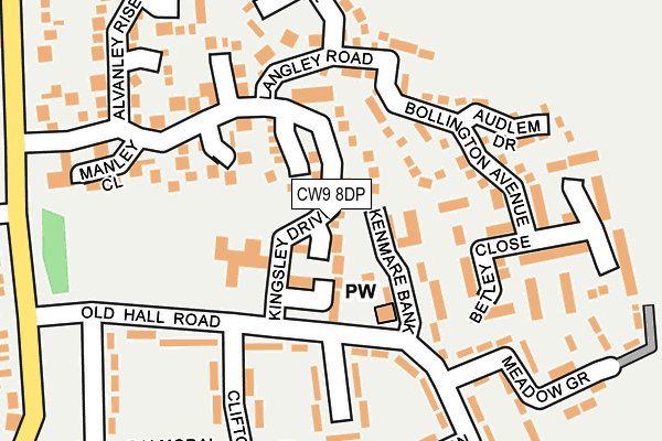 CW9 8DP map - OS OpenMap – Local (Ordnance Survey)