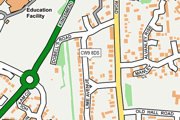 CW9 8DS map - OS OpenMap – Local (Ordnance Survey)