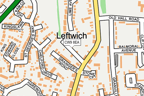 CW9 8EA map - OS OpenMap – Local (Ordnance Survey)