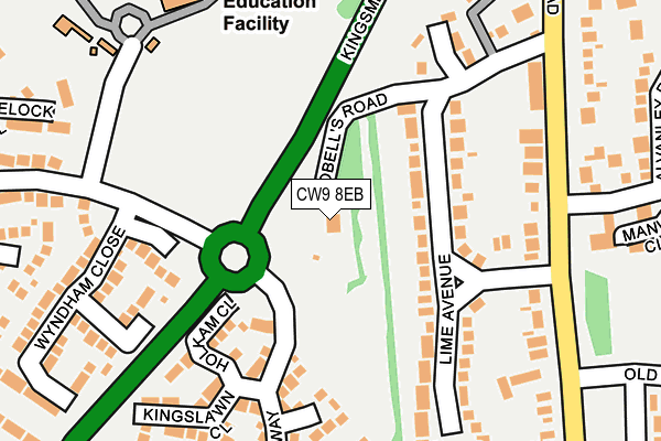 CW9 8EB map - OS OpenMap – Local (Ordnance Survey)