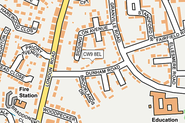 CW9 8EL map - OS OpenMap – Local (Ordnance Survey)