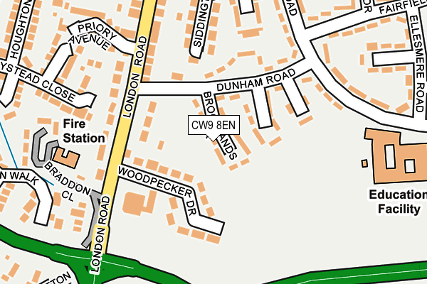 CW9 8EN map - OS OpenMap – Local (Ordnance Survey)