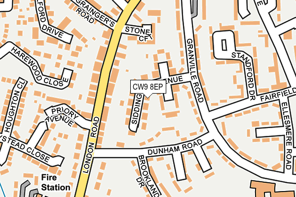 CW9 8EP map - OS OpenMap – Local (Ordnance Survey)
