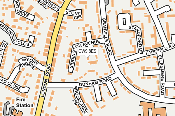 CW9 8ES map - OS OpenMap – Local (Ordnance Survey)