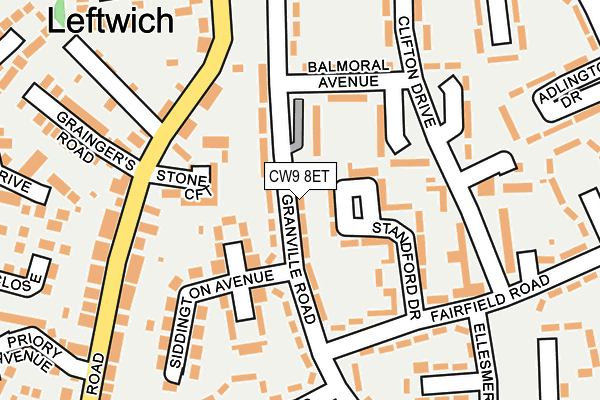 CW9 8ET map - OS OpenMap – Local (Ordnance Survey)