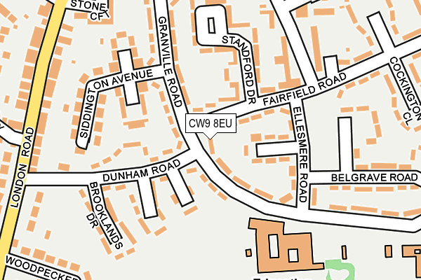 CW9 8EU map - OS OpenMap – Local (Ordnance Survey)
