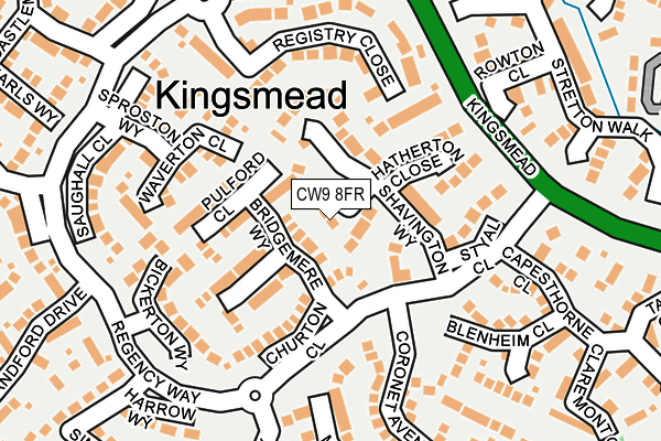 CW9 8FR map - OS OpenMap – Local (Ordnance Survey)