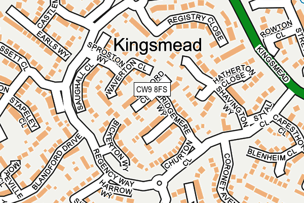 CW9 8FS map - OS OpenMap – Local (Ordnance Survey)