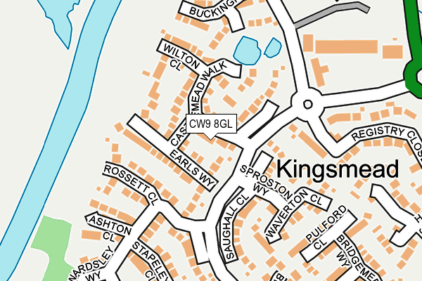 CW9 8GL map - OS OpenMap – Local (Ordnance Survey)