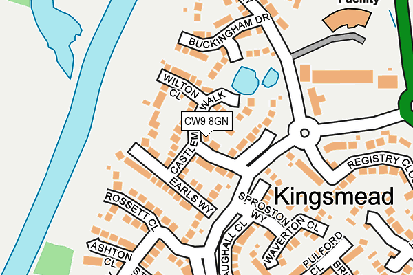 CW9 8GN map - OS OpenMap – Local (Ordnance Survey)