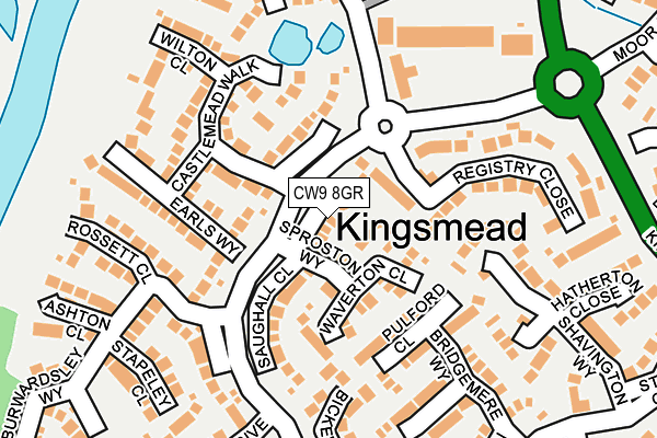 CW9 8GR map - OS OpenMap – Local (Ordnance Survey)