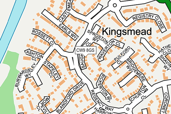 CW9 8GS map - OS OpenMap – Local (Ordnance Survey)