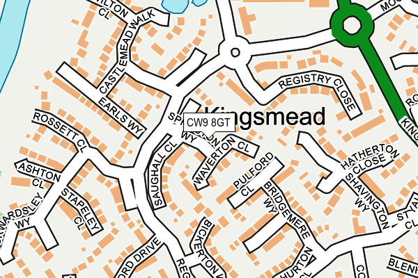 CW9 8GT map - OS OpenMap – Local (Ordnance Survey)