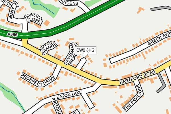 CW9 8HG map - OS OpenMap – Local (Ordnance Survey)