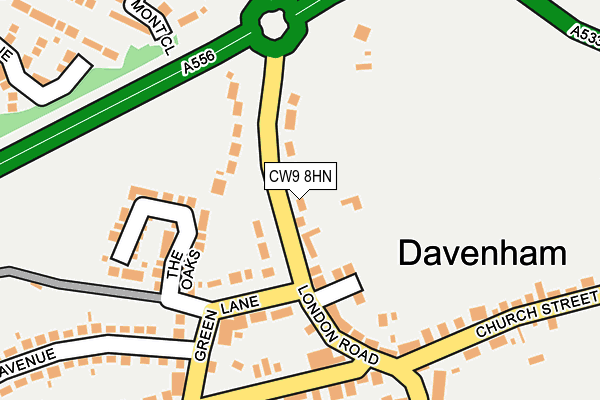 CW9 8HN map - OS OpenMap – Local (Ordnance Survey)