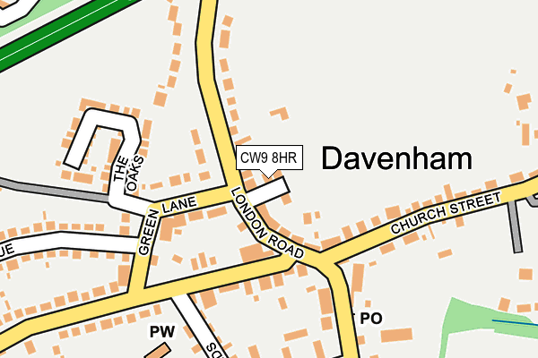 CW9 8HR map - OS OpenMap – Local (Ordnance Survey)