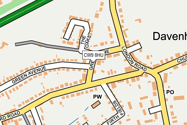 CW9 8HU map - OS OpenMap – Local (Ordnance Survey)