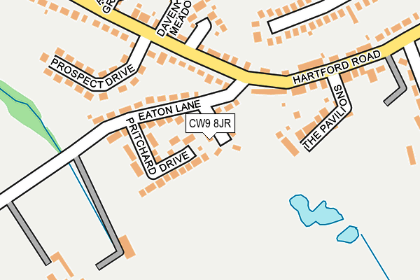 CW9 8JR map - OS OpenMap – Local (Ordnance Survey)