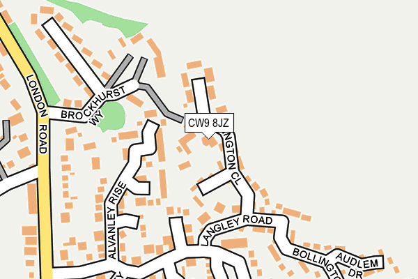 CW9 8JZ map - OS OpenMap – Local (Ordnance Survey)