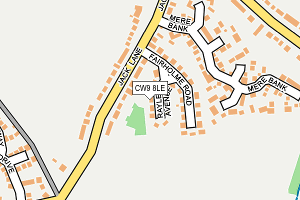 CW9 8LE map - OS OpenMap – Local (Ordnance Survey)