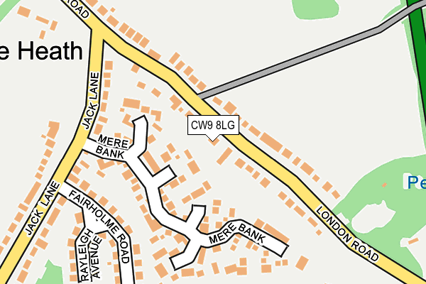 CW9 8LG map - OS OpenMap – Local (Ordnance Survey)