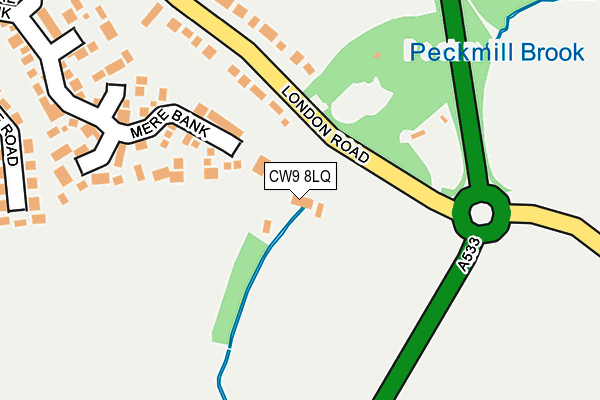 CW9 8LQ map - OS OpenMap – Local (Ordnance Survey)