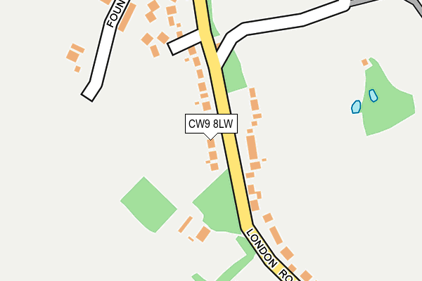 CW9 8LW map - OS OpenMap – Local (Ordnance Survey)
