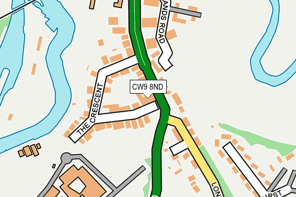CW9 8ND map - OS OpenMap – Local (Ordnance Survey)