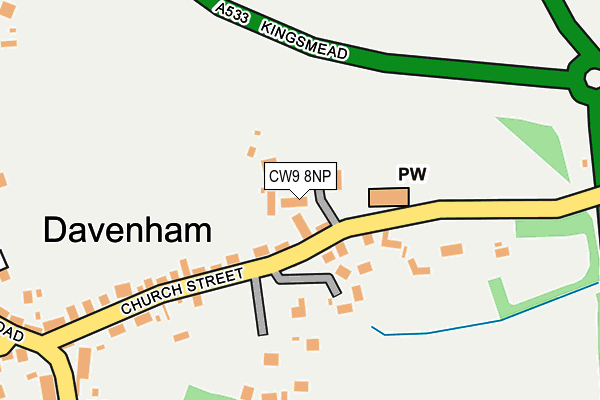 CW9 8NP map - OS OpenMap – Local (Ordnance Survey)