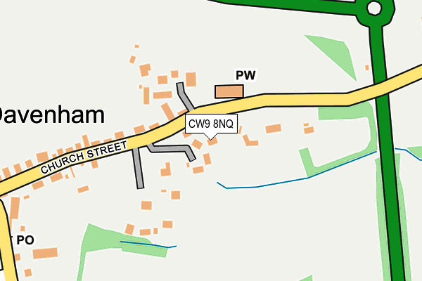 CW9 8NQ map - OS OpenMap – Local (Ordnance Survey)