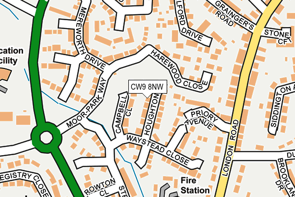 CW9 8NW map - OS OpenMap – Local (Ordnance Survey)