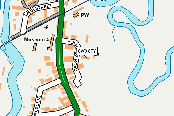 CW9 8PY map - OS OpenMap – Local (Ordnance Survey)