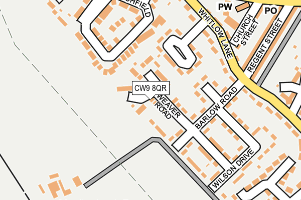 CW9 8QR map - OS OpenMap – Local (Ordnance Survey)