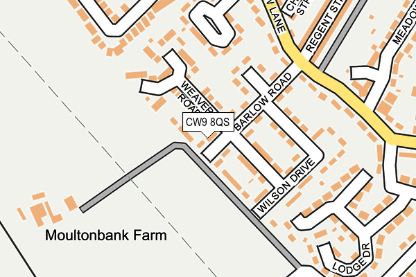 CW9 8QS map - OS OpenMap – Local (Ordnance Survey)