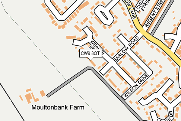 CW9 8QT map - OS OpenMap – Local (Ordnance Survey)