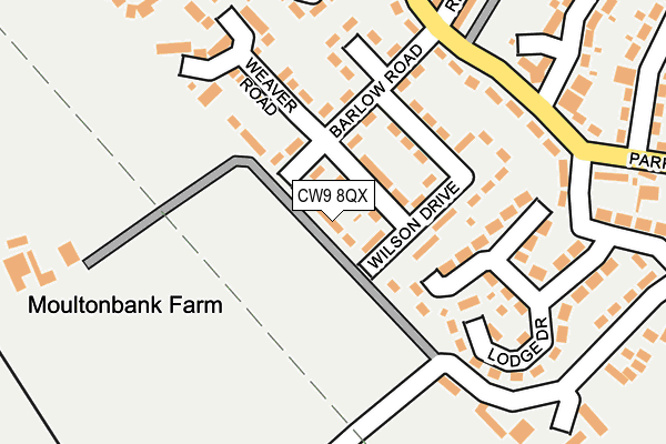 CW9 8QX map - OS OpenMap – Local (Ordnance Survey)