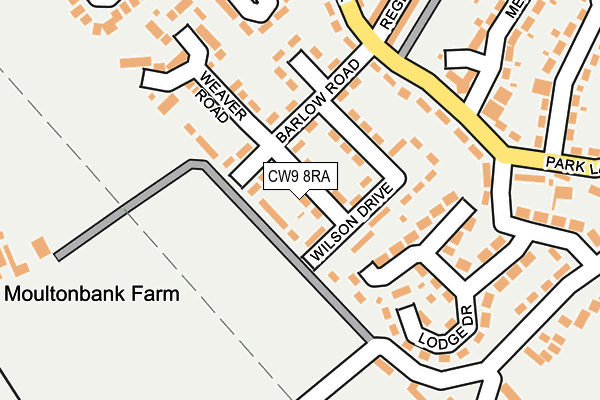 CW9 8RA map - OS OpenMap – Local (Ordnance Survey)