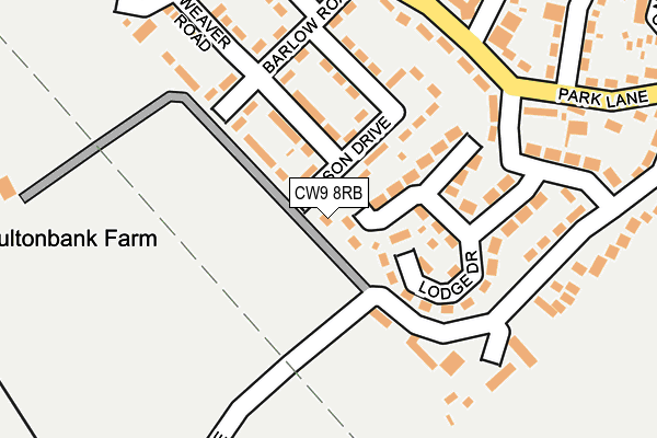 CW9 8RB map - OS OpenMap – Local (Ordnance Survey)