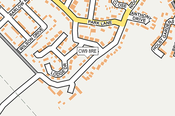 CW9 8RE map - OS OpenMap – Local (Ordnance Survey)