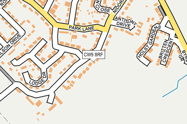 CW9 8RF map - OS OpenMap – Local (Ordnance Survey)