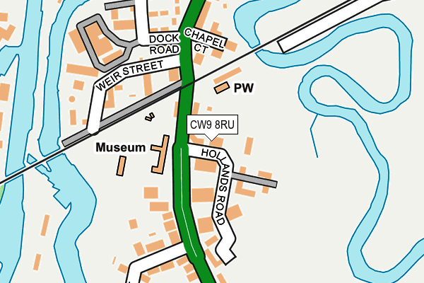 CW9 8RU map - OS OpenMap – Local (Ordnance Survey)