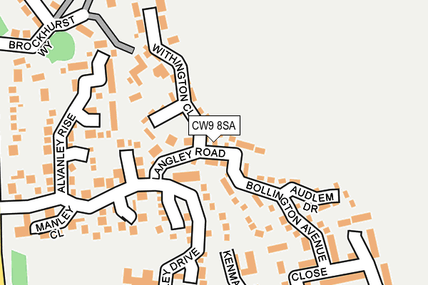 CW9 8SA map - OS OpenMap – Local (Ordnance Survey)
