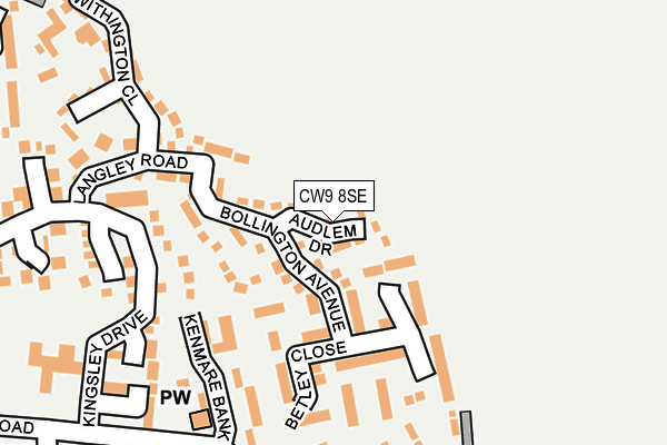CW9 8SE map - OS OpenMap – Local (Ordnance Survey)