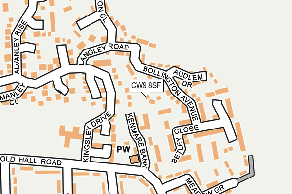 CW9 8SF map - OS OpenMap – Local (Ordnance Survey)