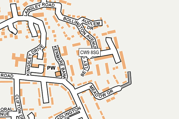 CW9 8SG map - OS OpenMap – Local (Ordnance Survey)
