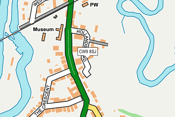 CW9 8SJ map - OS OpenMap – Local (Ordnance Survey)