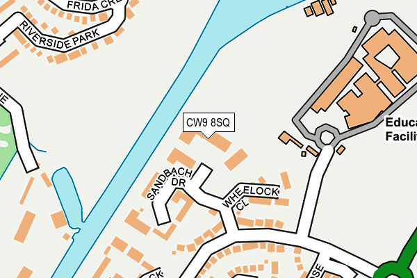 CW9 8SQ map - OS OpenMap – Local (Ordnance Survey)